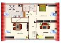 Helle Dachgeschosswohnung mit großem Gartenteil in direkter Nähe zum Naturschutzgebiet