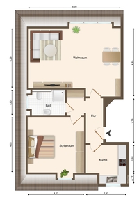 Gemütliche 2-Zimmer Dachgeschosswohnung